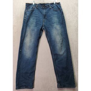 Levi's 505 Jeans Men's 38x30 Blue Denim Cotton Pockets Flat Front Straight Leg‎